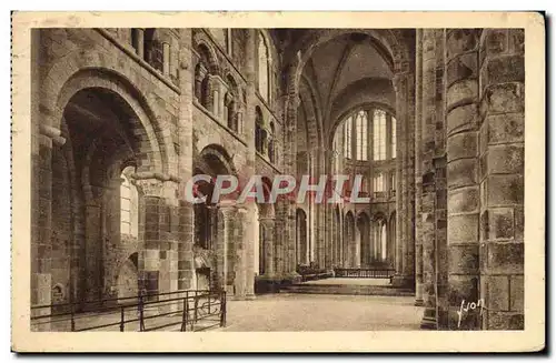 Cartes postales Le Mont Saint Michel L&#39abbaye Interieur de l&#39eglise romane