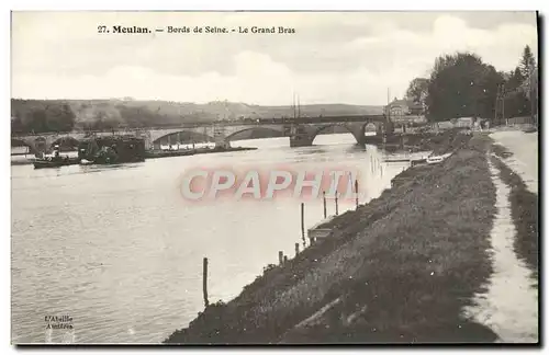 Ansichtskarte AK Meulan Bords De Seine Le Grand Bras Bateau