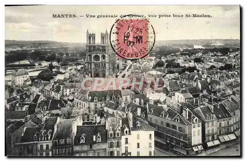 Cartes postales Mantes Vue Generale De Centre Vue Prise Tour St Maclou