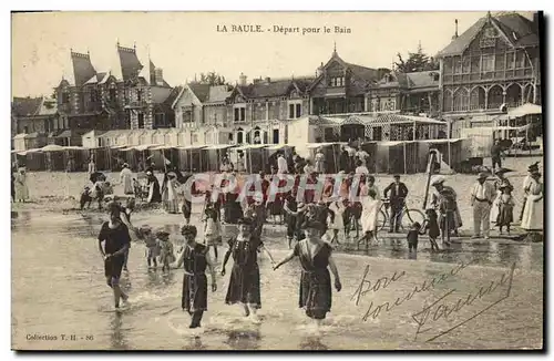 Cartes postales La Baule Depart Pour Le Bain