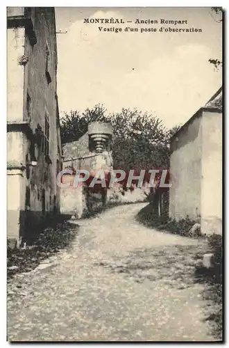 Cartes postales Montreal Ancien Rempart Vestige d'un point d'observation