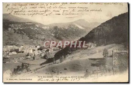 Cartes postales Puy De Dome Vue Generale Du Mont Dore