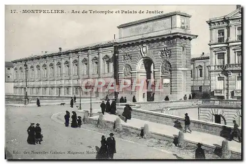 Cartes postales Montpellier Arc De Triomphe Et Palais De Justice