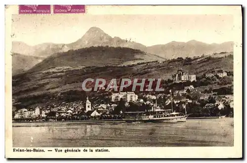 Cartes postales Evian Les Bains Vue Generale De La Station Bateau