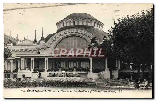 Cartes postales Evian Les Bains Le Casino Et Les Jardins