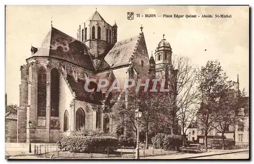 Cartes postales Dijon Place Edgar Quinet Abside St Michel