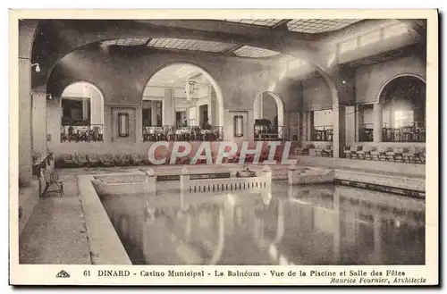 Cartes postales Dinard Casino Municipal Le Balneum Vue de la piscine et salle des fetes