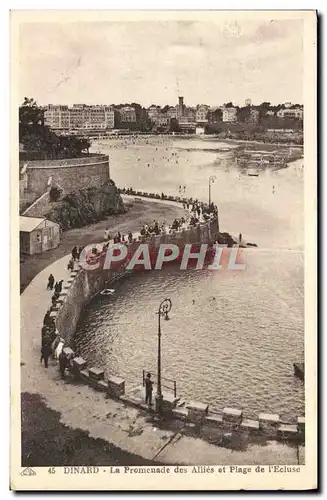 Ansichtskarte AK Dinard La Promenade Des Allies et plage de l&#39ecluse