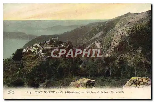 Cartes postales Cote D&#39Azur Eze Vue prise de la nouvelle corniche