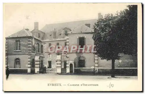 Cartes postales Evreux Caserne D&#39Infanterie Militaria