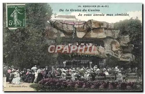 Cartes postales Enghien De La Grotte Du Casino Je Vous Envoie Mes Amities