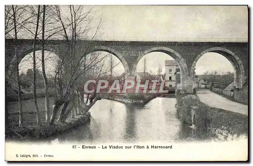 Cartes postales Evreux Le Viaduc Sur I&#39Iton A Harrouard