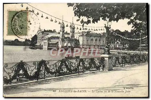 Cartes postales Enghien Les Bains Le Casino Vu De La Nouvelle Jetee