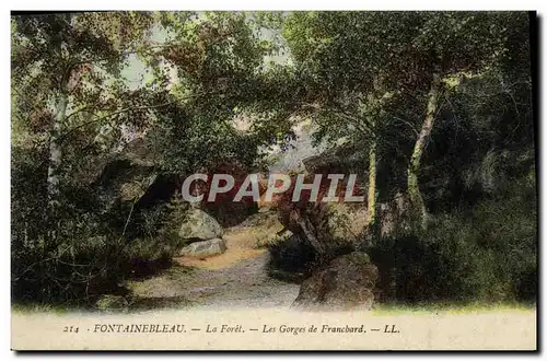 Ansichtskarte AK Fontainebleau La Foret Les Gorges De Franchard