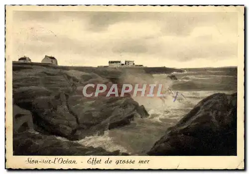 Cartes postales Sion Sur I&#39Ocean Effet De Grosse Mer