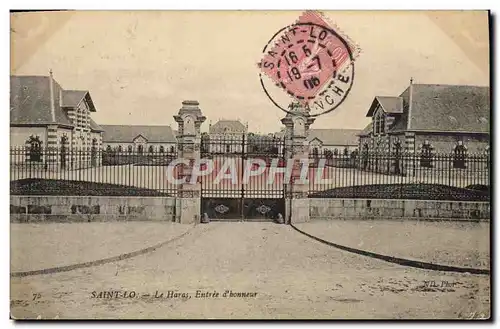 Cartes postales Saint Lo Le Haras Entree D'honneur Cheval Militaria