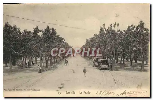 Ansichtskarte AK Marseille Le Prado Tramway