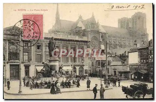 Cartes postales Reims La Place Royale