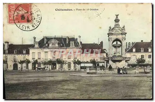 Cartes postales Chateaudun Place Du 18 octobre