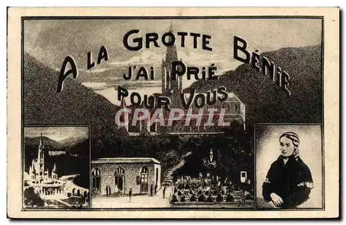 Cartes postales A La Grotte Benie J&#39ai Prie Pour Vous Lourdes