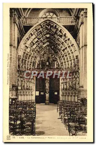 Cartes postales Dax La Cathedrale Portail gothique