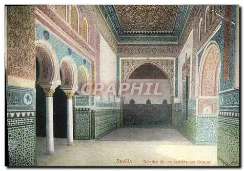 Cartes postales Sevilla Detalles De Los Salones Del Aicazar