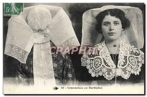 Cartes postales Limousines En Barbichet Femmes Folklore