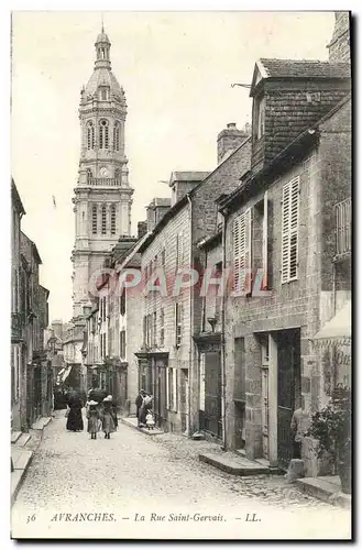 Ansichtskarte AK Avranches La Rue Saint Gervais