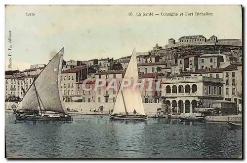 Cartes postales La Sante Consigne Et Fort Richelleu Cette Bateaux