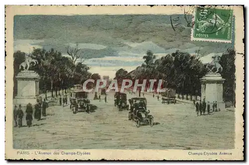 Cartes postales Paris L&#39Avenue Des Champes Elysees Automobile