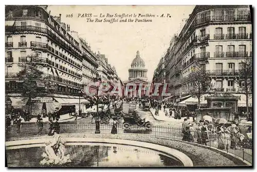 Ansichtskarte AK Paris La Rue Soufflot Et Le Pantheon automobile