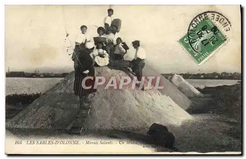 Cartes postales Les Sables D'Olonne Marais Salants Un Mulon Folklore
