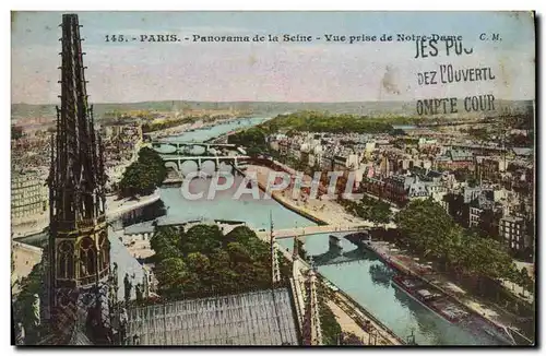 Ansichtskarte AK Paris Panorama De La Seine Vue Prise De Notre Dame