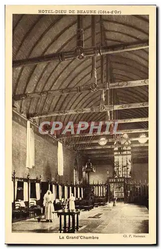 Cartes postales Beaune Hotel Dieu La Grand Chambre Infirmiere Religieuse