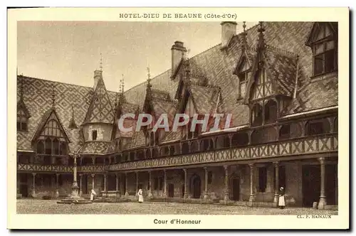 Cartes postales Hotel Dieu De Beaune Cour d&#39honneur