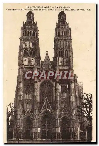 Cartes postales Tours La Cathedrale