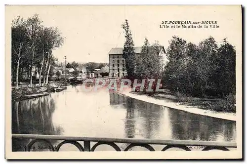 Cartes postales St Pourcain Sur Sioule L&#39Ile Et Le Moulin De La Ville