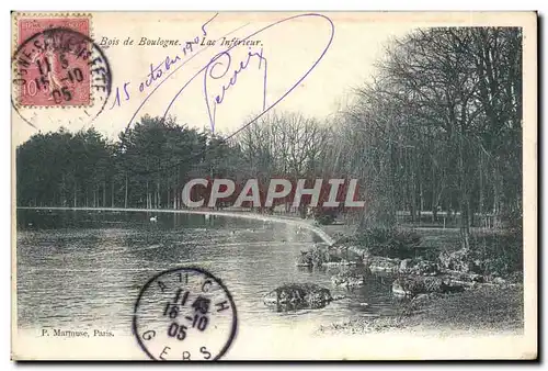 Ansichtskarte AK Bois de Boulogne Lac inferieur