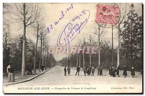 Cartes postales Boulogne Sur Seine Perspective de l&#39avenue de Longchamp