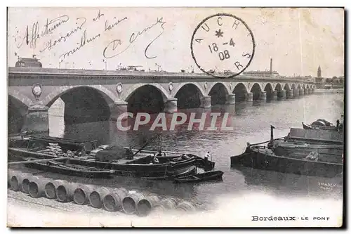 Cartes postales Bordeaux Le Pont Bateaux