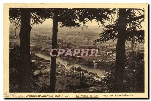 Cartes postales Penne D&#39Agenais La Vallee du Lot Vue sur Saint Sylvestre