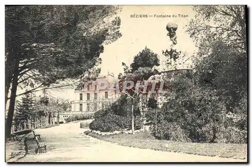 Ansichtskarte AK Beziers Fontaine du Titan