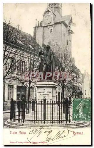 Ansichtskarte AK Beaune Statue Monge