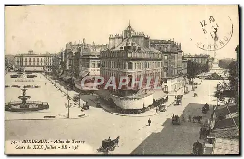 Cartes postales Bordeaux Allees de Tourny Cours du XXX Juillet