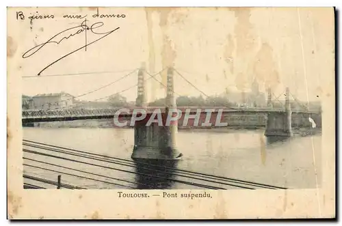 Cartes postales Toulouse Pont Suspendu