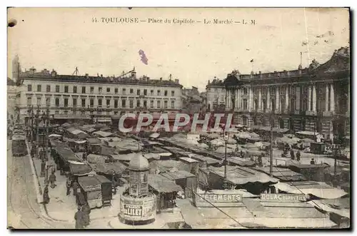 Ansichtskarte AK Toulouse Place du Capitole Le marche