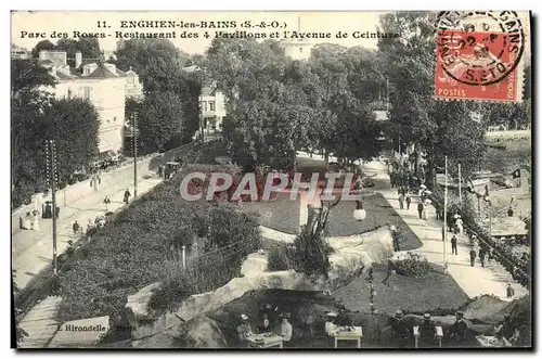 Ansichtskarte AK Enghien les Bains Parc des Roses Restaurant des 4 pavillons et l&#39avenue de ceinture