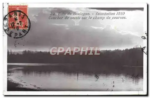 Ansichtskarte AK Bois de Boulogne Inondation 1910 Coucher de soleil sur le champ de courses