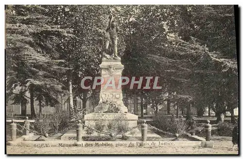 Cartes postales Agen Monument des Mobiles Place du Palais de justice