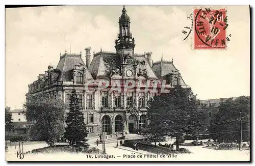 Cartes postales Limoges Place de L'Hotel de Ville